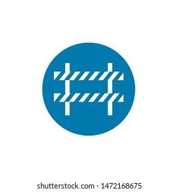 road barrier icon. Vector Illustration on white background