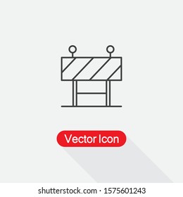 Road Barrier Icon Vector Illustration Eps10