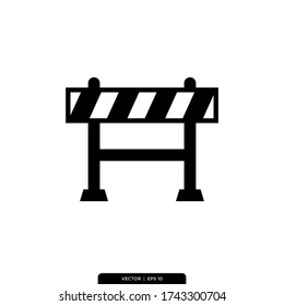 Road Barrier Icon Vector Illustration Logo Template 