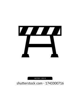 Road Barrier Icon Vector Illustration Logo Template 