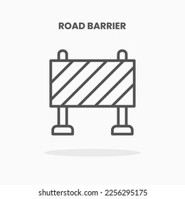 Road Barrier icon vector illustration line style. Great design for web, app and more. Editable Stroke and pixel perfect.