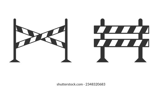 Road barrier icon. Vector illustration.