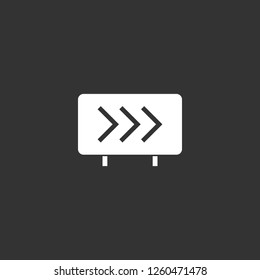 road barrier icon vector. road barrier sign on black background. road barrier icon for web and app