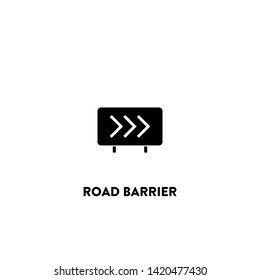 road barrier icon vector. road barrier sign on white background. road barrier icon for web and app