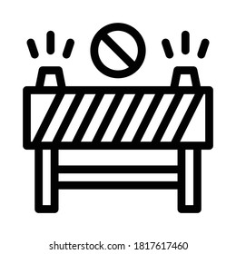 road barrier icon vector. road barrier sign. isolated contour symbol illustration