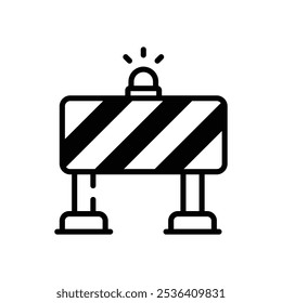 Icono de barrera de carretera Vector ilustración de stock