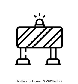 Road Barrier icon vector stock illustration