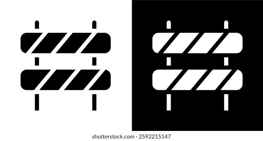road barrier line and glyph icon, outline and glyph vector sign, linear and glyph style pictogram isolated on white and black. labour symbol, logo, icon, illustration