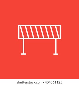 Road barrier line icon.
