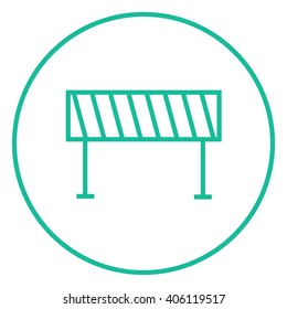 Road barrier line icon.
