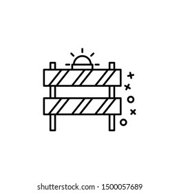 Road barrier no entry icon. Element of labor icon