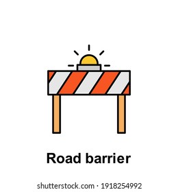 road barrier outline icon. Element of labor day illustration icon. Signs and symbols can be used for web, logo, mobile app, UI, UX