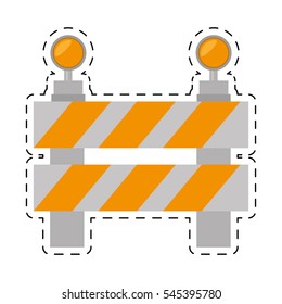road barrier stop warning light cut line vector illustration eps 10