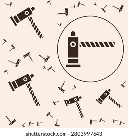 Road Barrier trendy vector illustration in flat style beauteous background.eps