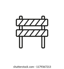road barrier vector icon 