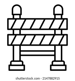 Road Barrier vector icon. Can be used for printing, mobile and web applications.