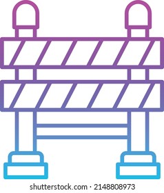 Road Barrier vector icon. Can be used for printing, mobile and web applications.