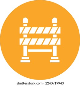 Road Barrier vector icon. Can be used for printing, mobile and web applications.