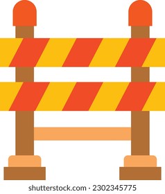 Road Barrier vector icon. Can be used for printing, mobile and web applications.