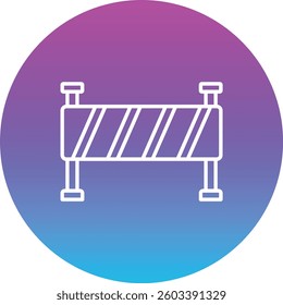 Road Barrier vector icon. Can be used for printing, mobile and web applications.