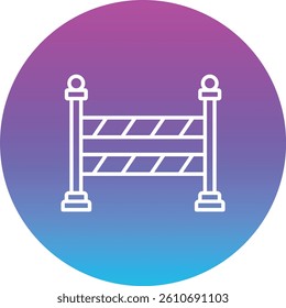 Road Barrier vector icon. Can be used for printing, mobile and web applications.