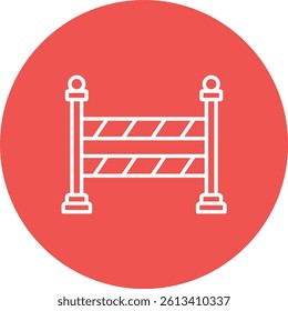Road Barrier vector icon. Can be used for printing, mobile and web applications.