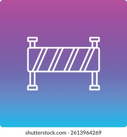 Road Barrier vector icon. Can be used for printing, mobile and web applications.