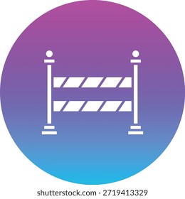 Icono de Vector de barrera de carretera. Se puede utilizar para aplicaciones de impresión, móviles y de Web.