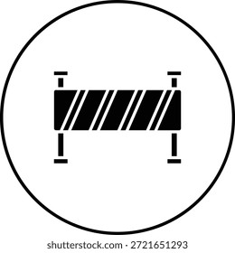 Road Barrier vector icon. Can be used for printing, mobile and web applications.