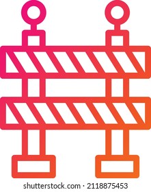 Road barrier Vector Icon Design Illustration