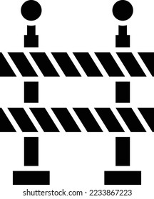 Road barrier Vector Icon Design Illustration