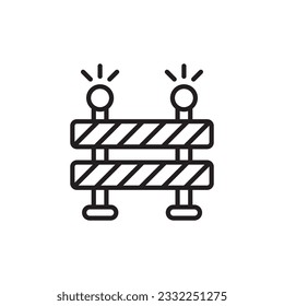 Road barrier vector icon. Road barrier flat sign design. Road barrier symbol pictogram. UX UI icon