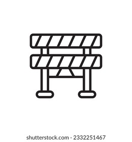 Road barrier vector icon. Road barrier flat sign design. Road barrier symbol pictogram. UX UI icon