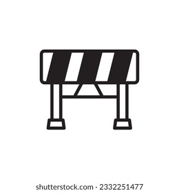 Road barrier vector icon. Road barrier flat sign design. Road barrier symbol pictogram. UX UI icon