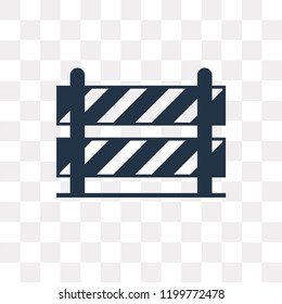 Road barrier vector icon isolated on transparent background, Road barrier transparency concept can be used web and mobile