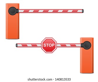 road barrier vector illustration isolated on white background
