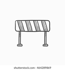 Road barrier vector sketch icon isolated on background. Hand drawn Road barrier icon. Road barrier sketch icon for infographic, website or app.