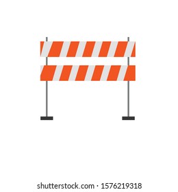 Road Barriers Simple Clip Art Vector Illustration