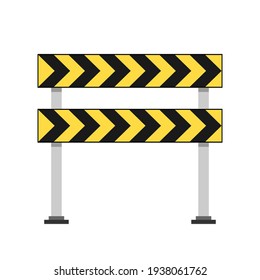Road barriers, Under construction vector isolated on white background, vector illustration.