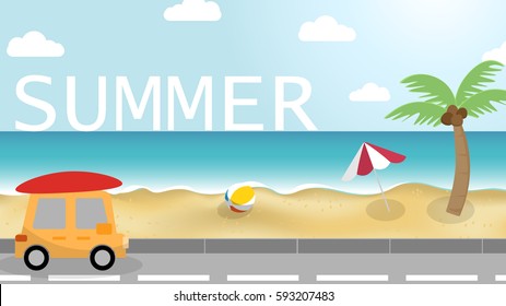 road beach summer sea