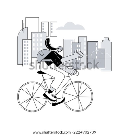 Road bicycle abstract concept vector illustration. extreme bike, urban transport, fast track, cycling travel, sport race, street biker, outdoor ride competition, active people abstract metaphor.