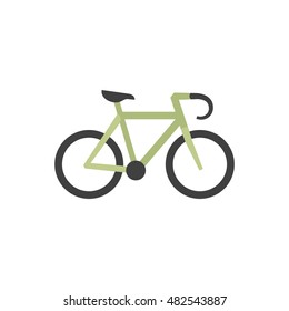 Road bicycle icon in flat color style. Sport, race, cycling, speed 