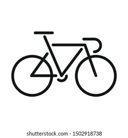 Road bicycle. Vector icon. Isolated