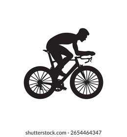 Road bicyclist silhouette icon. Bicyclist silhouette icon. Reflects cycling culture.