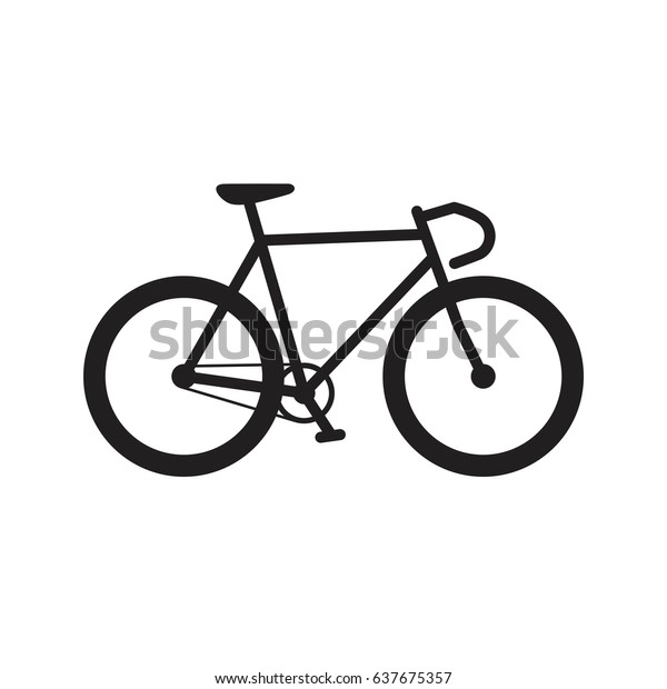 Road Bike Bicycle Icon Flat Design Stock Vector Royalty Free 637675357