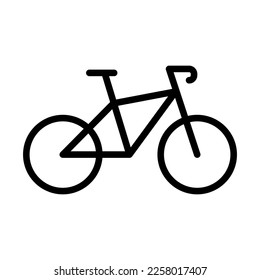 Road bike and bicycle icon. Bicycle parking sign. Vector.