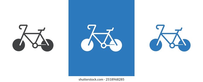 Road Bike Bicycle Icon thin line illustration