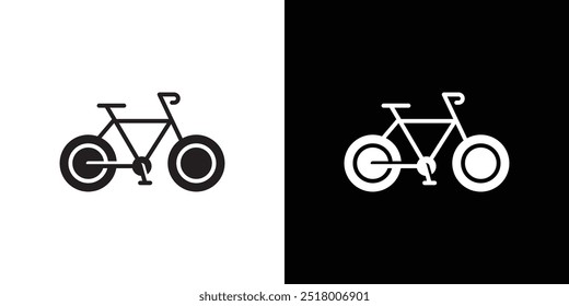 Road Bike Bicycle Icon Vector flat thin line illustration