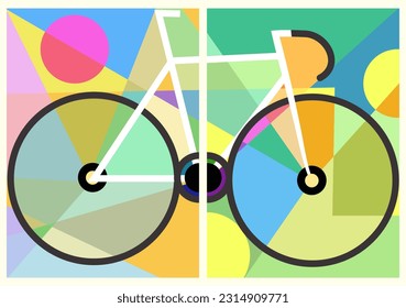 bicicleta de carretera. ilustración vectorial abstracta de ciclo