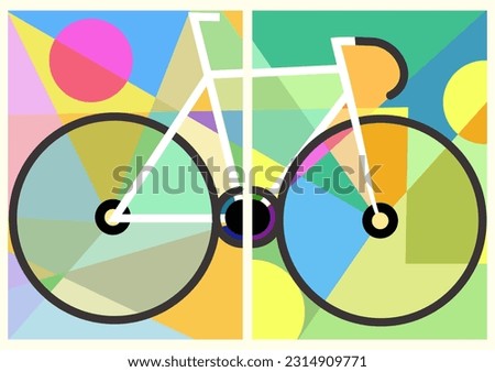 road bike. cycling abstract vector illustration